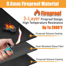 Load image into Gallery viewer, Fireproof and Easy-Clean 90x48 in Grill Mat - Perfect for Outdoor Grilling