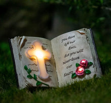 Load image into Gallery viewer, Elegant Solar Bible Cross Garden Stake Lights - Waterproof Memorial Decor