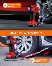 Load image into Gallery viewer, Field-Ready Tire Air Pump - Digital Pressure Gauge, 160 PSI &amp; Dual Power Supply