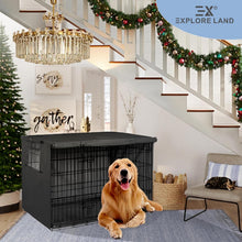 Load image into Gallery viewer, Universal Fit 42-Inch Dog Crate Cover - Durable Polyester &amp; Ventilated Design