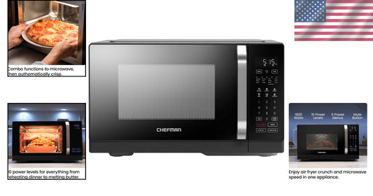 Effortless Cooking with Eco-Friendly Countertop Convection Microwave - 6 Presets