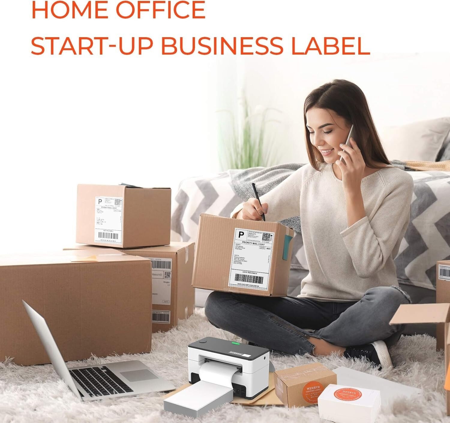 Durable 4x6 Direct Thermal Labels - 1000 Pack, Easy Peel and Smudge-Resistant