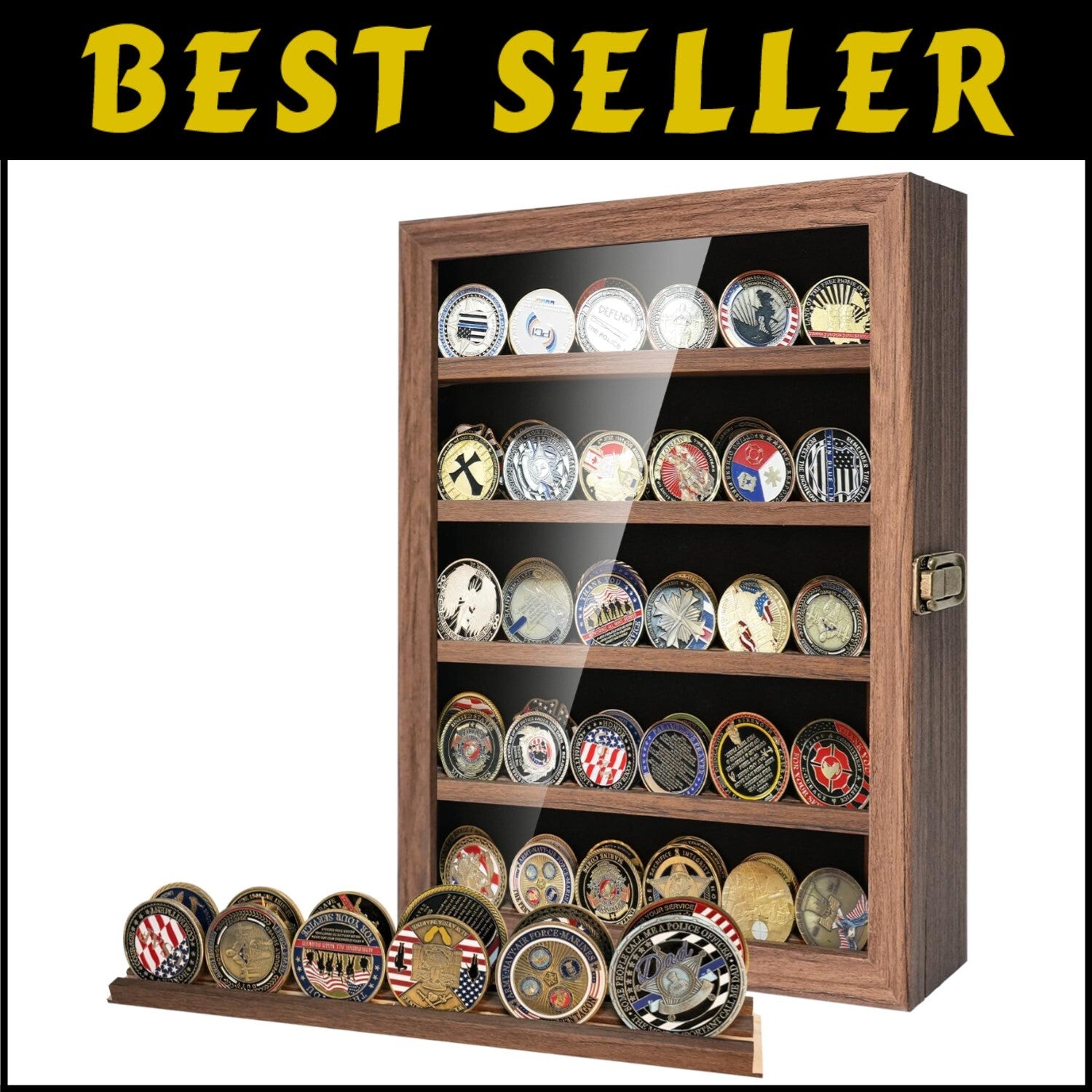 Military Challenge Coin Display Case
