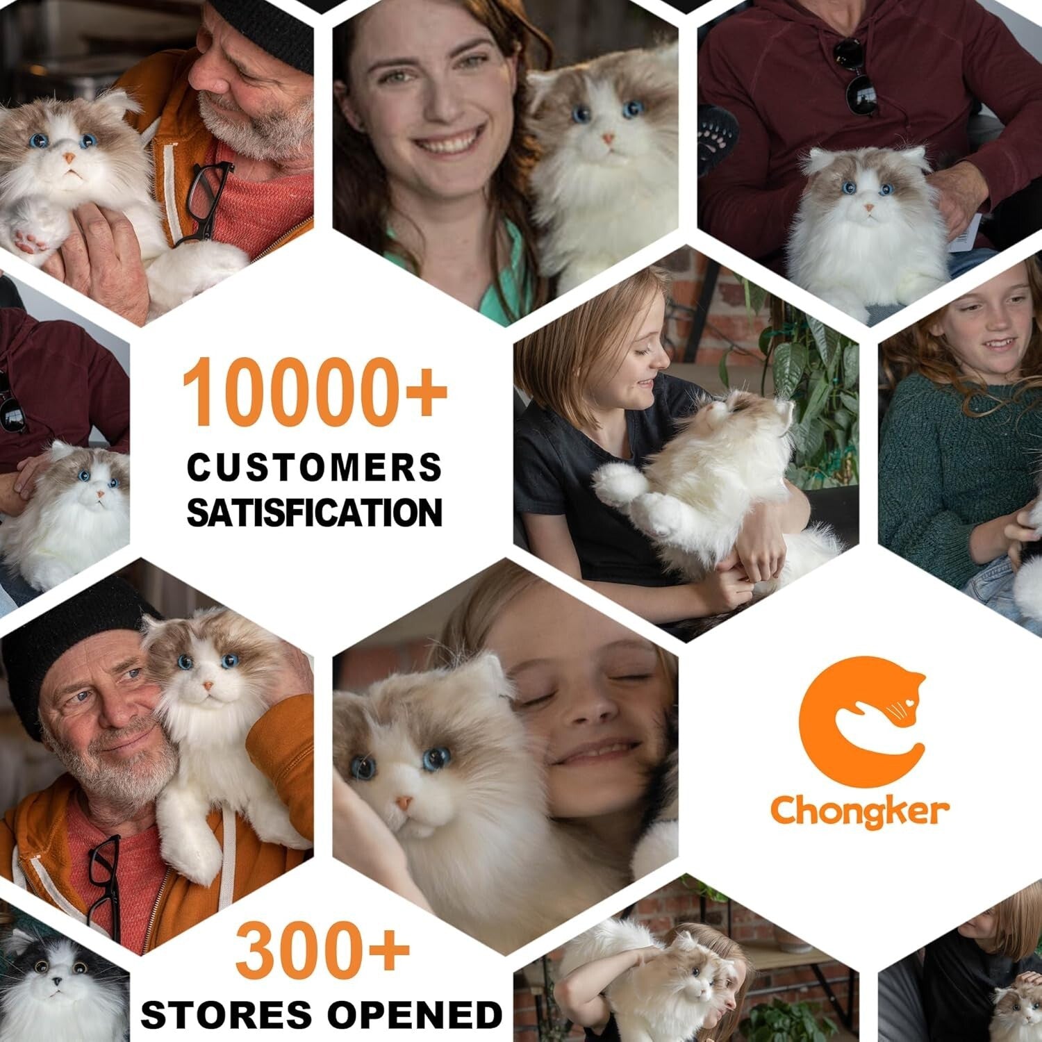 Realistic Cat Stuffed Animal - Handcrafted Companion for Seniors and Children