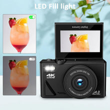 Load image into Gallery viewer, 64MP 4K Digital Camera with 3'' Flip Screen &amp; 16X Zoom - Perfect for Vlogging