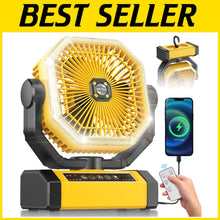 Load image into Gallery viewer, Rechargeable 9-Inch Portable Table Fan with 20000mAh Battery for Outdoor Comfort