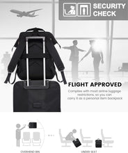 Load image into Gallery viewer, Professional Black Laptop Backpack for Women - Perfect for Teachers and Nurses