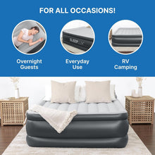 Load image into Gallery viewer, Tritech Queen Air Mattress with USB Charging, Pump &amp; Pillow – 661 lbs Capacity