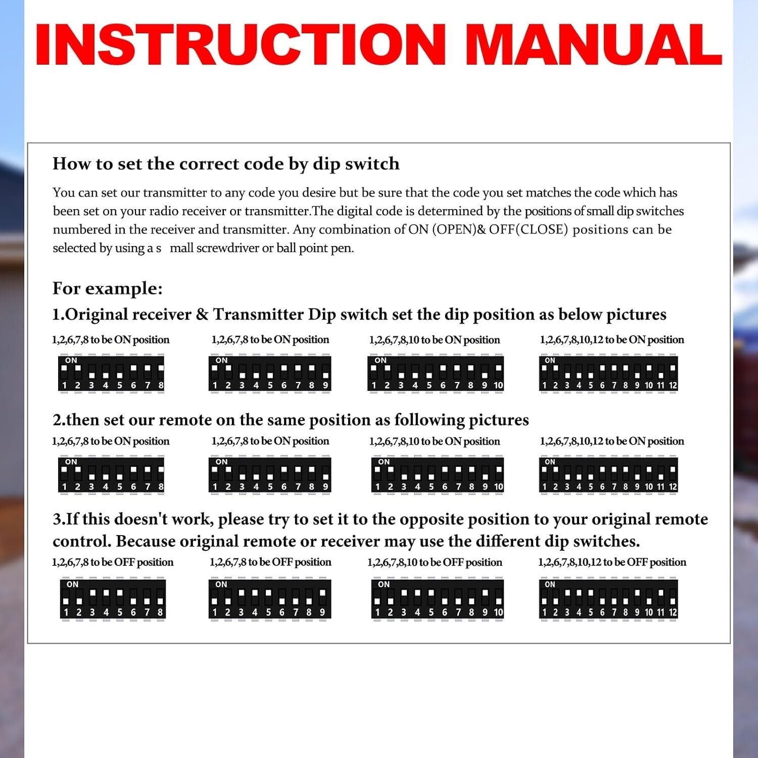 9-Pack Garage Door Remote Compatible with Linear Multicode 300MHz - Ergonomic