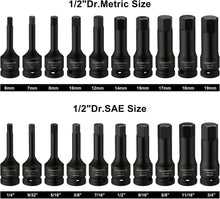 Load image into Gallery viewer, Versatile 20-Piece 1/2" Drive Allen Bit Set - Chrome Moly Steel Construction
