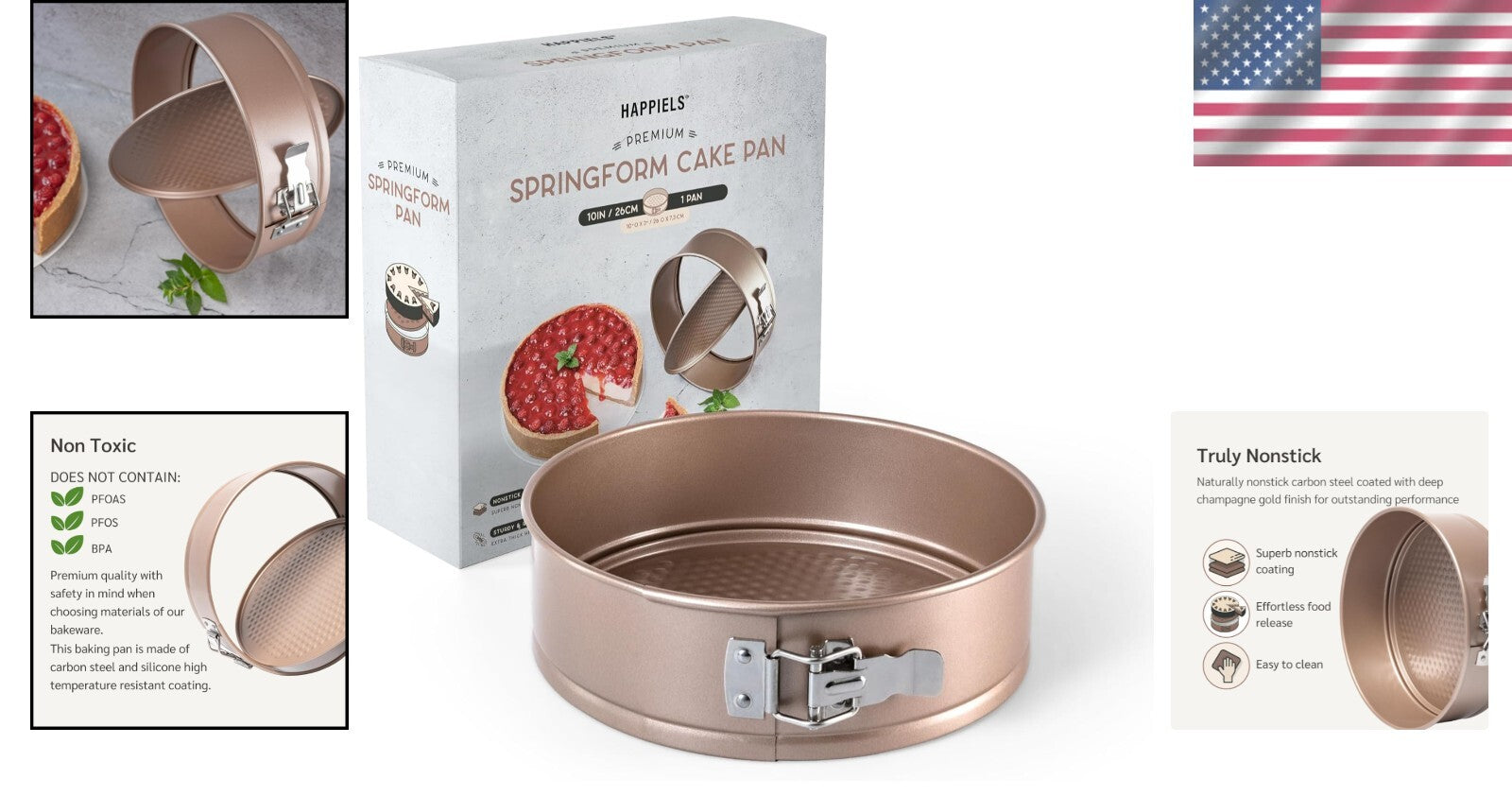 Baking Dream: 10-Inch Nonstick Springform Cake Pan with Quick Release Design