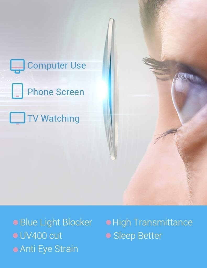 Elegant Cat Eye Computer Reading Glasses - 1.56 Progressive Blue Light Blockers