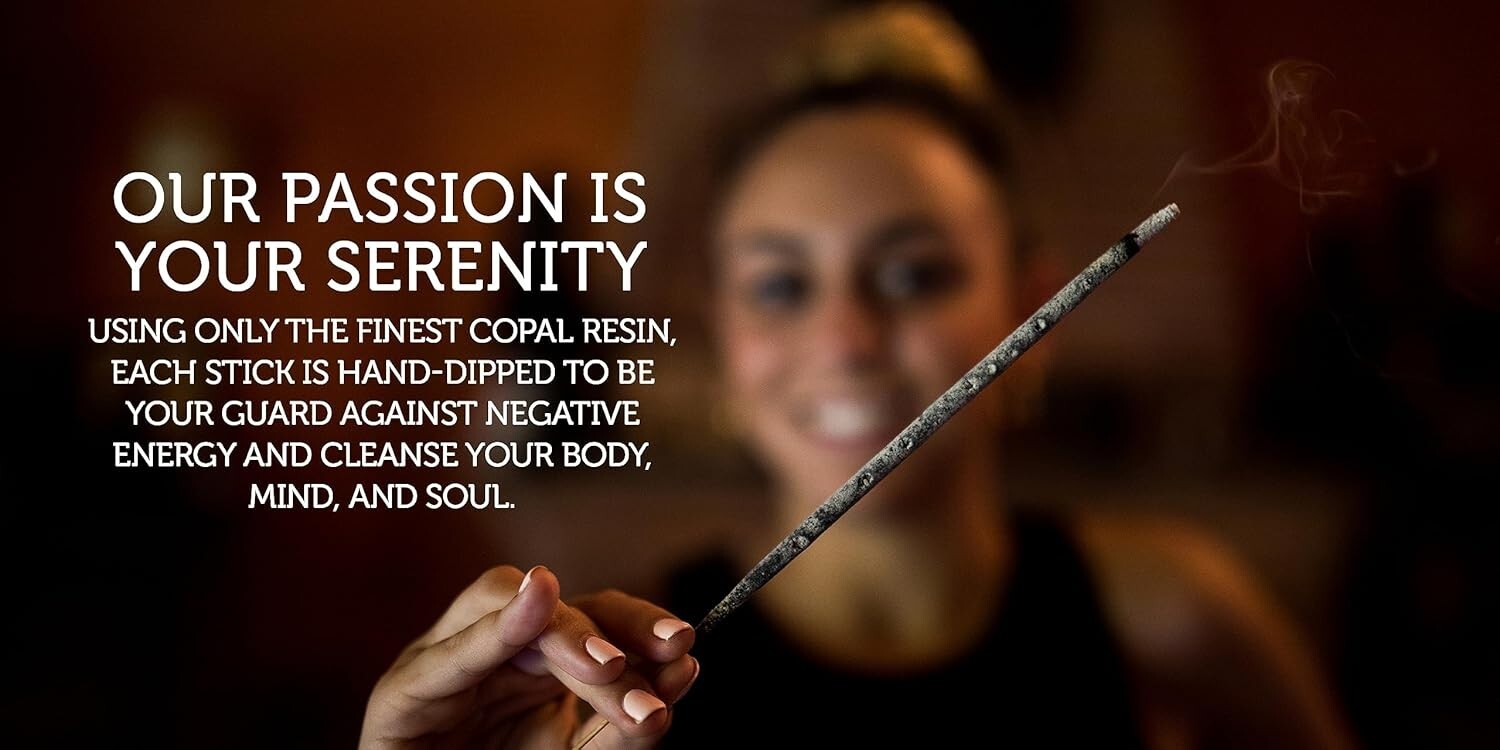 Artisan-Made White Copal Incense Sticks for Meditation - 80 Sticks, 12"