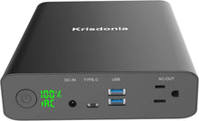 Load image into Gallery viewer, Sleek Portable Charger 60000mAh, 130W AC Outlet &amp; LED Display - Ideal for Travel