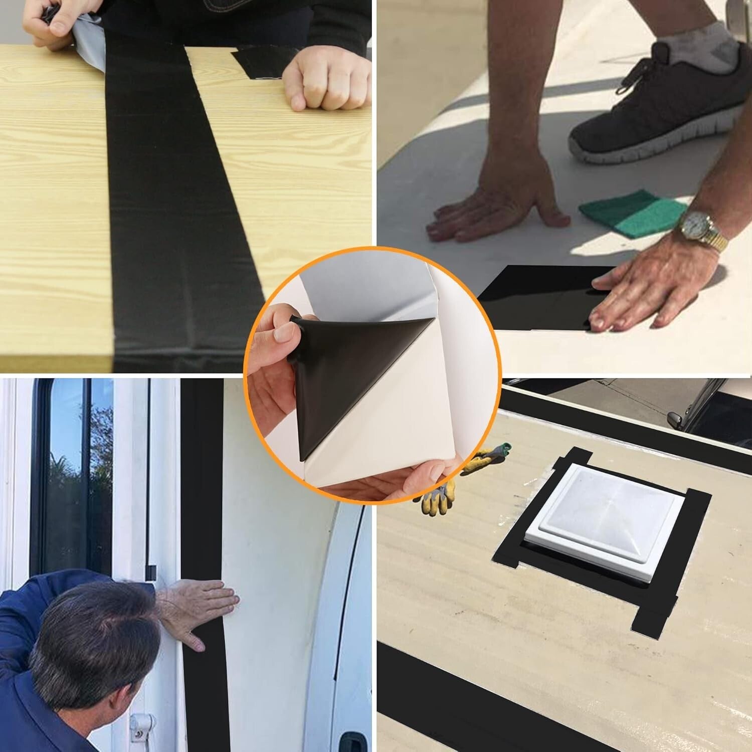 Flexible 6In-50FT Butyl Sealant Tape - Perfect for RV Roof and Outdoor Repairs