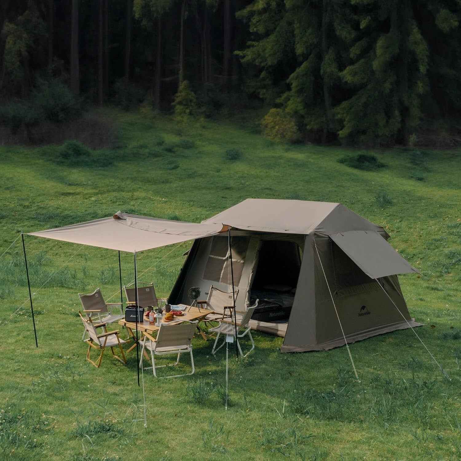All-Season Instant Tent for 4 - Waterproof & UV Protection for Family Adventures