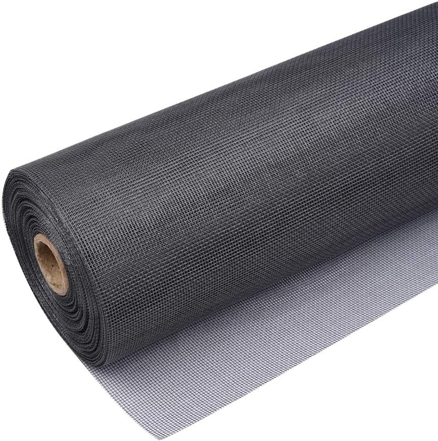 Fire-Resistant Fiberglass Screen Roll 48"x100" - Ideal for Windows and Doors