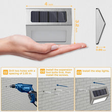 Load image into Gallery viewer, 12-Pack Waterproof Solar LED Fence Lights - Automatic On/Off Outdoor Lighting