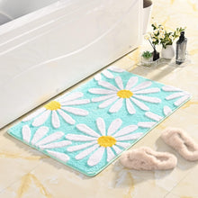 Load image into Gallery viewer, Floral 24x48 Inch Non-Slip Microfiber Bath Rug - Soft, Absorbent &amp; Stylish