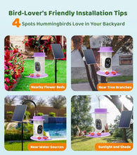 Load image into Gallery viewer, Smart Hummingbird Feeder with HD Camera - Solar-Powered &amp; Ant-Proof 1.1 lbs