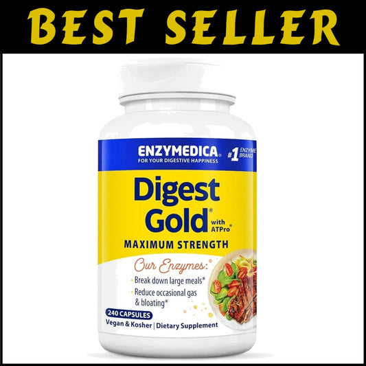 Maximum Strength Digestive Enzymes - 240 Capsules for Instant Bloating Relief