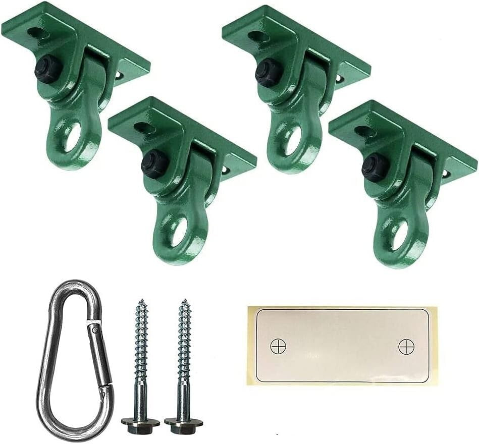 All-Weather 4-Pack Green Swing Hangers - Premium Aluminum with Complete Hardware