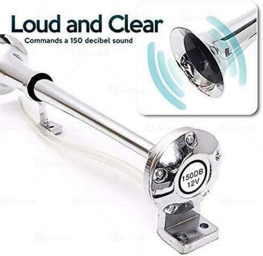 Super Loud 150dB Truck & Boat Air Horn - Dual Trumpet with Easy Install Kit