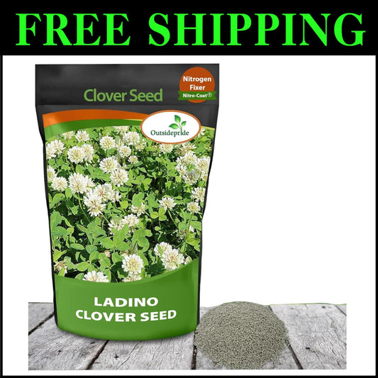 Drought-Tolerant Nitrocoated White Clover Seeds - 5 lbs for Fertile Pastures