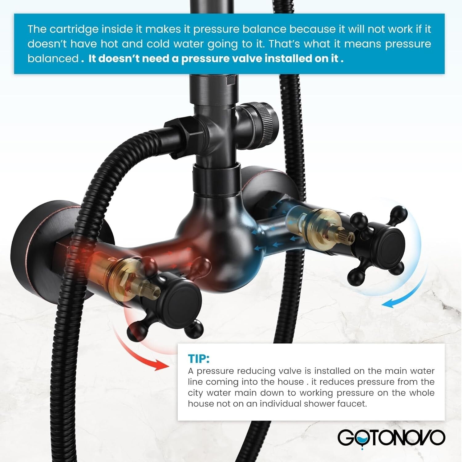 Dual Function Oil Rubbed Bronze Shower Faucet: 8-Inch Rainfall & Handheld Design