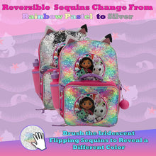 Load image into Gallery viewer, Durable 16" Gabby’s Dollhouse Sequin Backpack Set - Perfect for School Travel