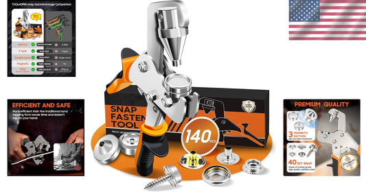 40-Set Snap Fastener Tool Kit - Effortless Snap Installation for DIY Projects