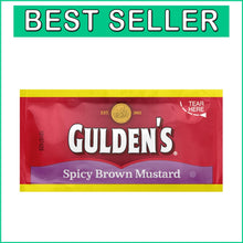 Load image into Gallery viewer, Convenient 500 Pack Spicy Brown Mustard Packets - Ideal for Catering &amp; Events