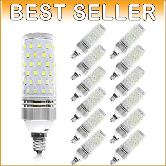E12 LED Bulbs, 16W 1500LM Daylight White 6000K - Pack of 12 Energy-Saving Lamps