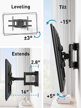 Load image into Gallery viewer, Full Motion TV Wall Mount for 37-82 Inch TVs - Tilt &amp; Swivel Articulating Design
