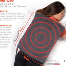 Load image into Gallery viewer, Calming Heat XXL-Wide Weighted Heating Pad - 27 Combinations for Blissful Relief