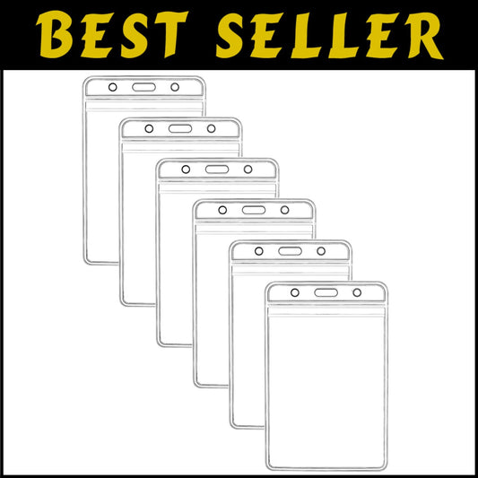 Vertical Clear ID Card Holders - Waterproof with Resealable Zipper - 400 Pcs