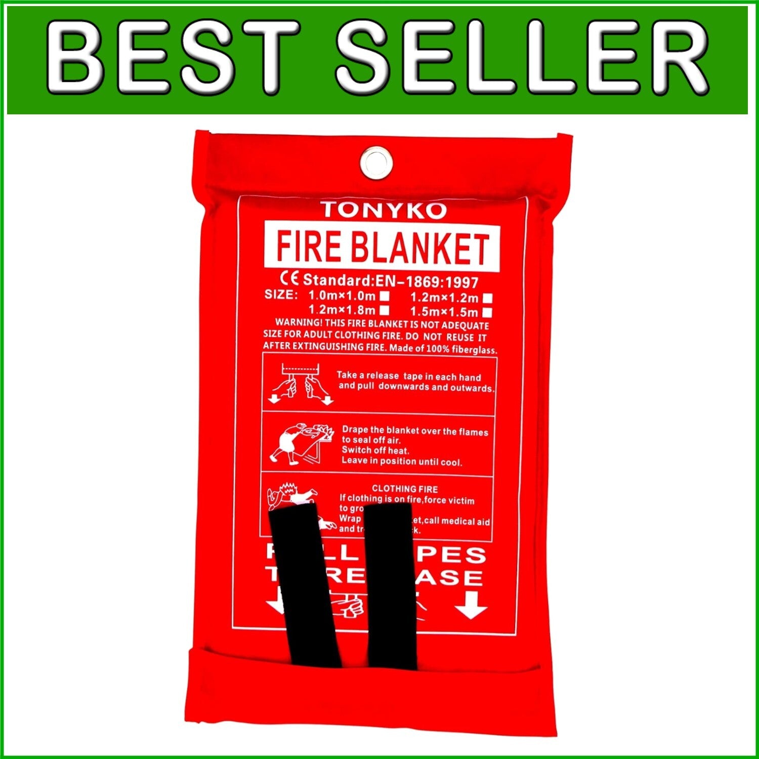 Flame Resistant Emergency Blanket - 78.7" Square Design for Ultimate Protection