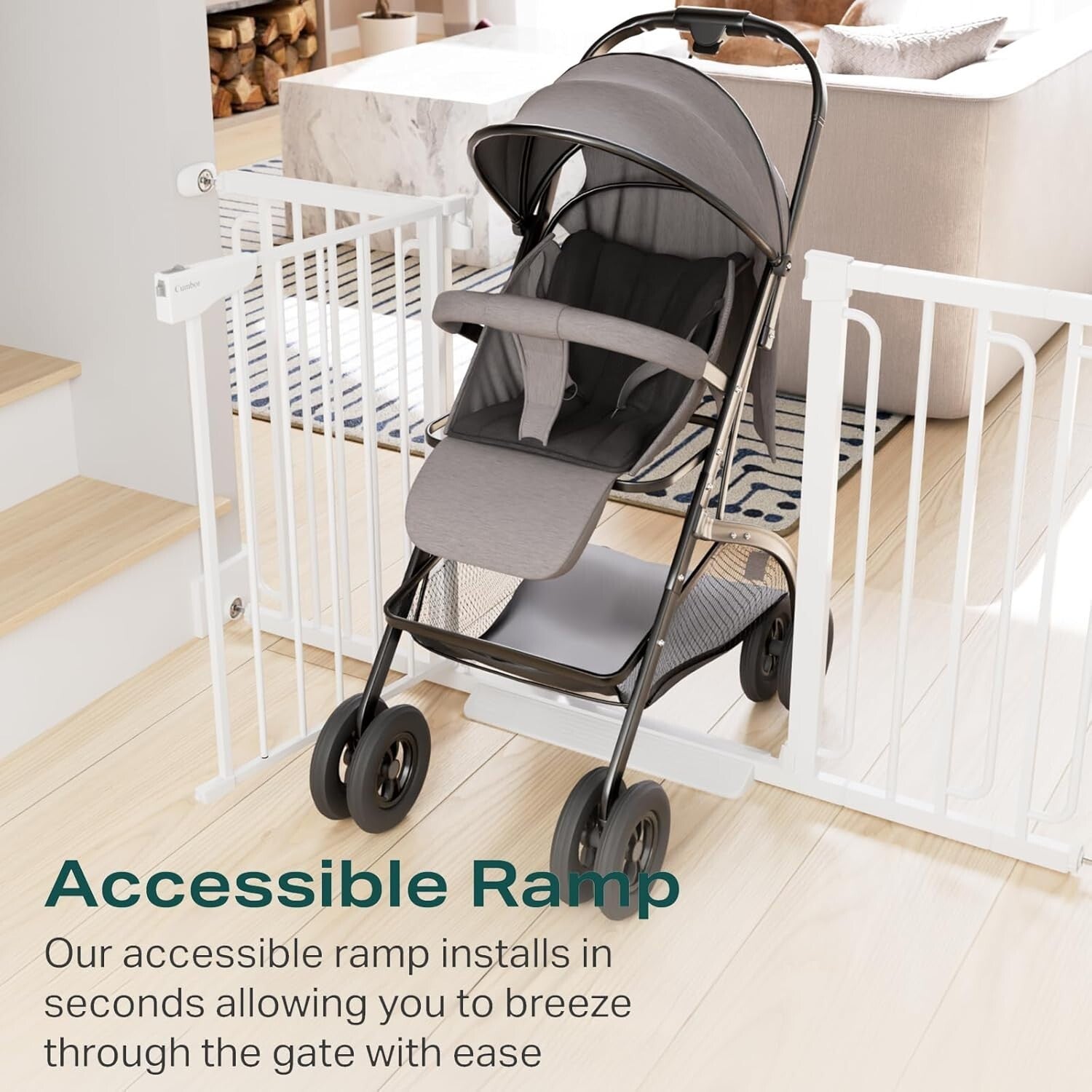 Mom's Choice Winner: Durable Extra Wide Child & Pet Safety Gate (57" Max)