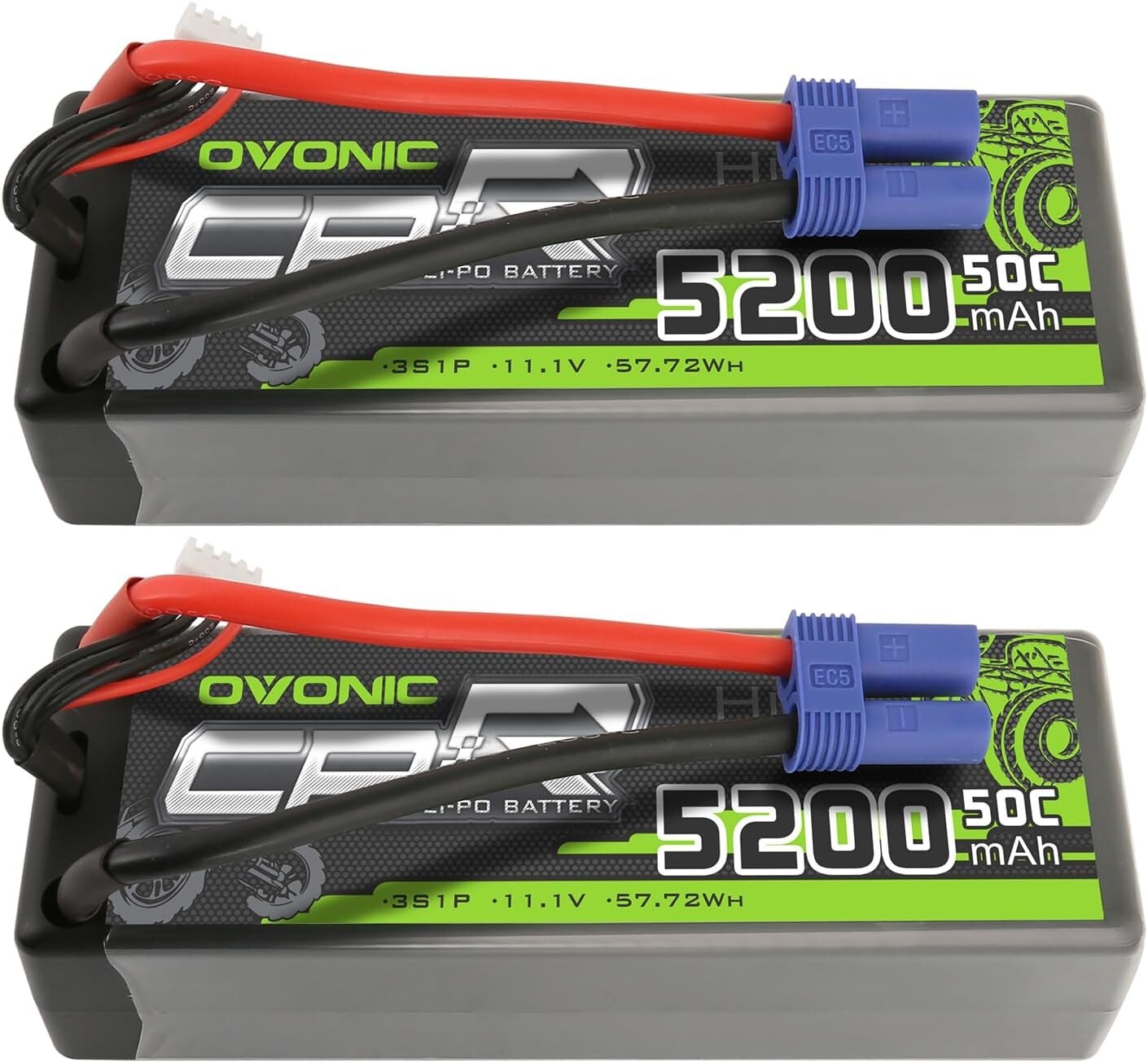 Fast-Charging 3S 5200mAh Lipo Battery with EC5, Ideal for 1/8 Scale RC Trucks