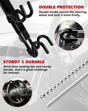 Load image into Gallery viewer, Universal Anti-Theft Steering Wheel Lock - Steel and Plastic Dipped Design