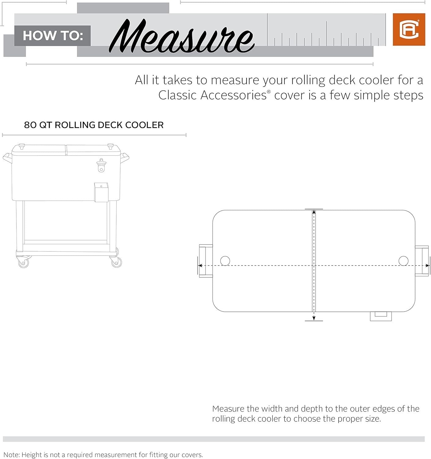 Elegant 80 Qt Rolling Deck Cooler Cover - Durable & Weatherproof Protection