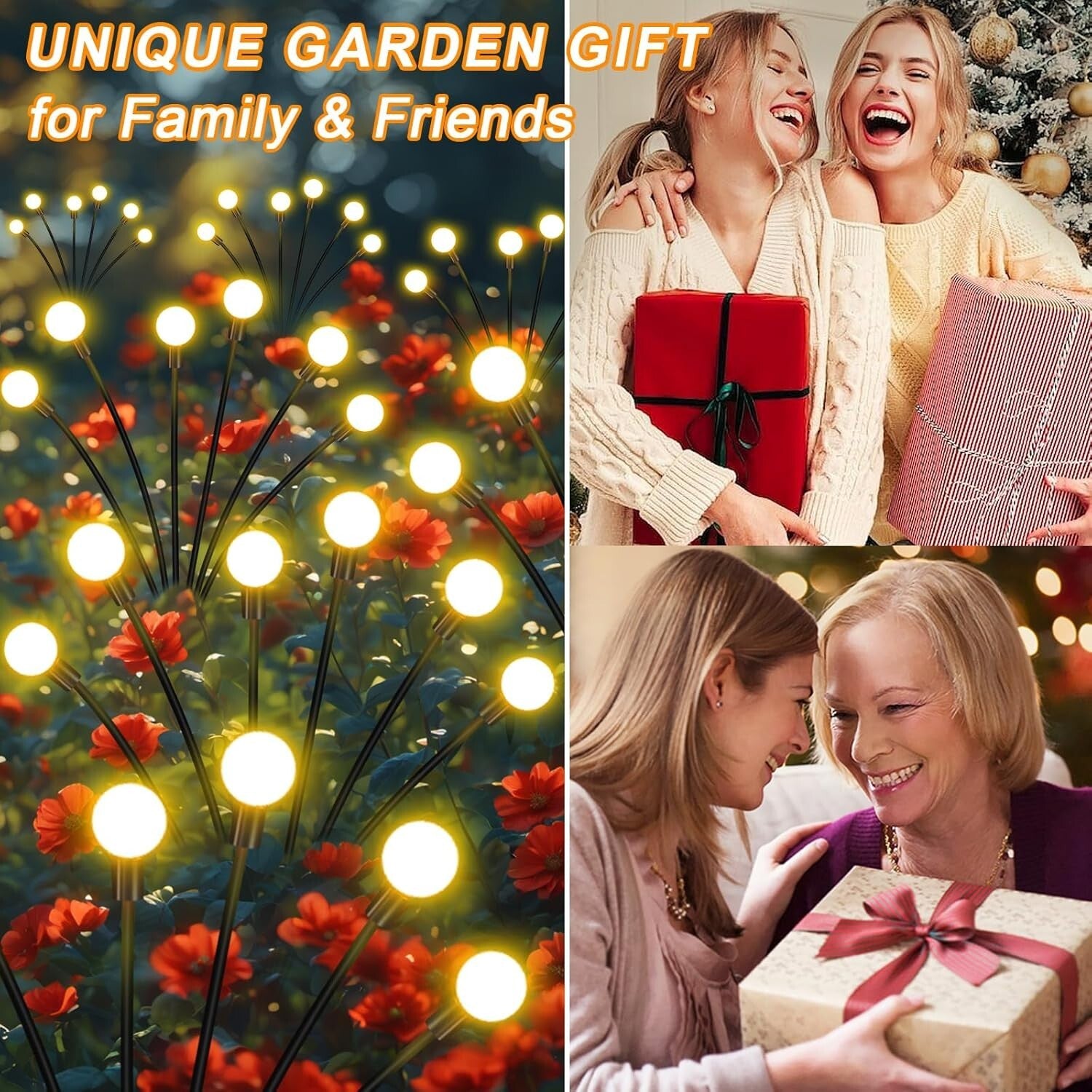 Elegant Solar Firefly Lights - 6 Pack 36 LEDs for Stunning Outdoor Displays