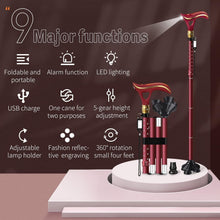 Load image into Gallery viewer, Adjustable Smart Alarm Cane with LED Light - Portable and Ergonomic Design