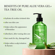 Load image into Gallery viewer, Natural Aloe Vera Gel Infused with Tea Tree Oil - 900ml for Skin &amp; Scalp Care