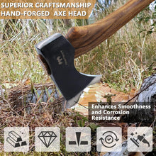 Load image into Gallery viewer, Classic 15.7" Hatchet Axe - High Carbon Steel Blade for Splitting &amp; Chopping