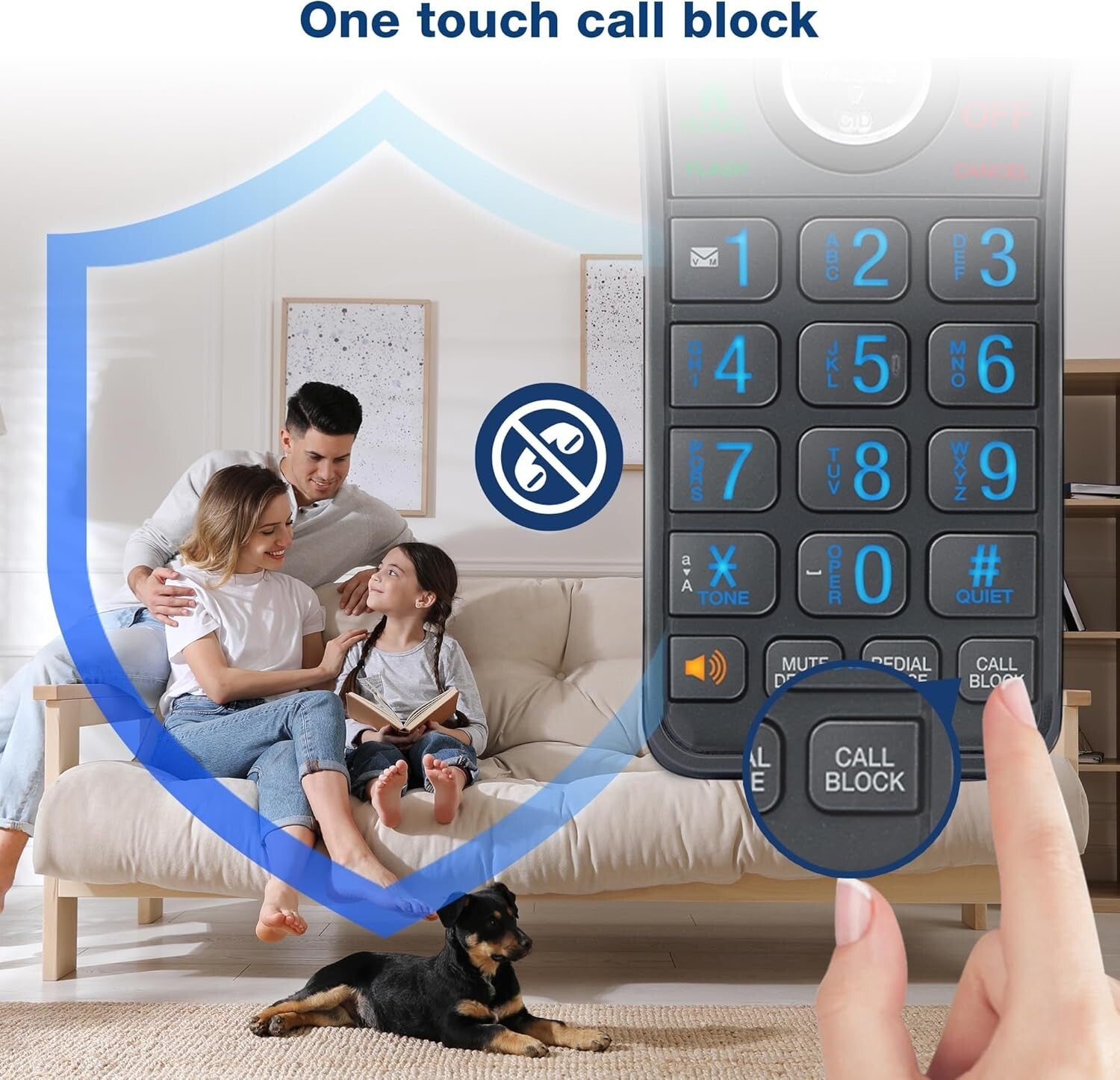 Ultimate Long Range 5-Handset DECT Phone with Bluetooth, 22 Min Answering System