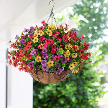 Load image into Gallery viewer, Stunning Artificial Hanging Flower Basket - Perfect for Indoor and Outdoor Use
