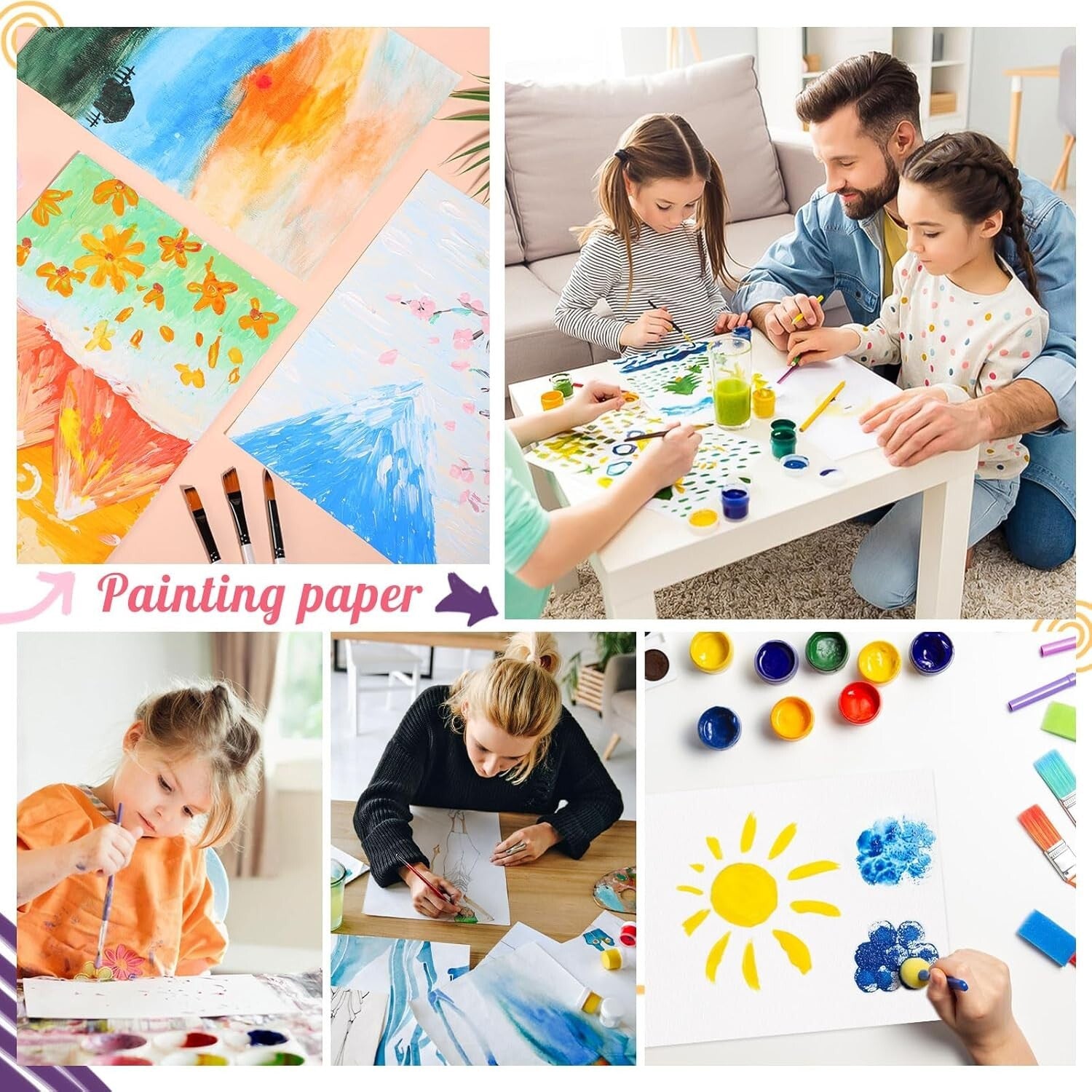 120 Sheets of 9x12 Cold Press Watercolor Paper - Ideal for Gifts & Projects