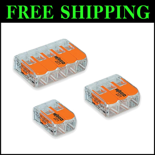 Wire Connector Assortment Pack - 175pc LEVER-NUTS for Fast, Reliable Connections