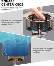 Load image into Gallery viewer, Elegant Copper Kitchen Sink Drain Kit with Removable Strainer for Easy Cleaning